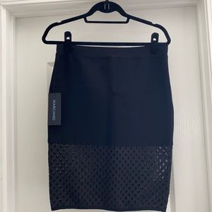 NWT black bandage and mesh cut out skirt